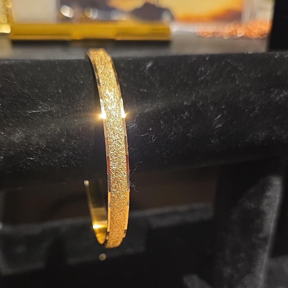 Monet Gold Textured Cuff Bracelet